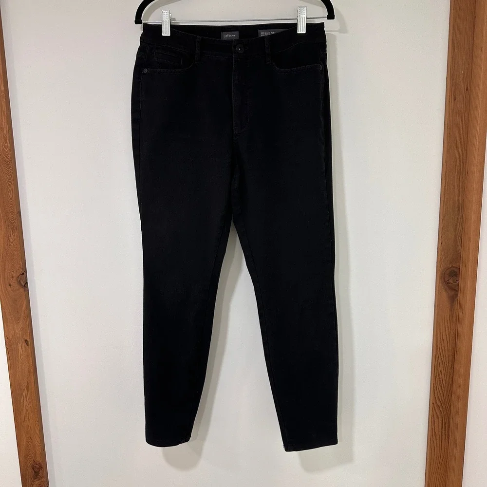 J. Jill‎ Premium-Flex High-Rise Leggings Women 10 Black Stretch Denim | Classic